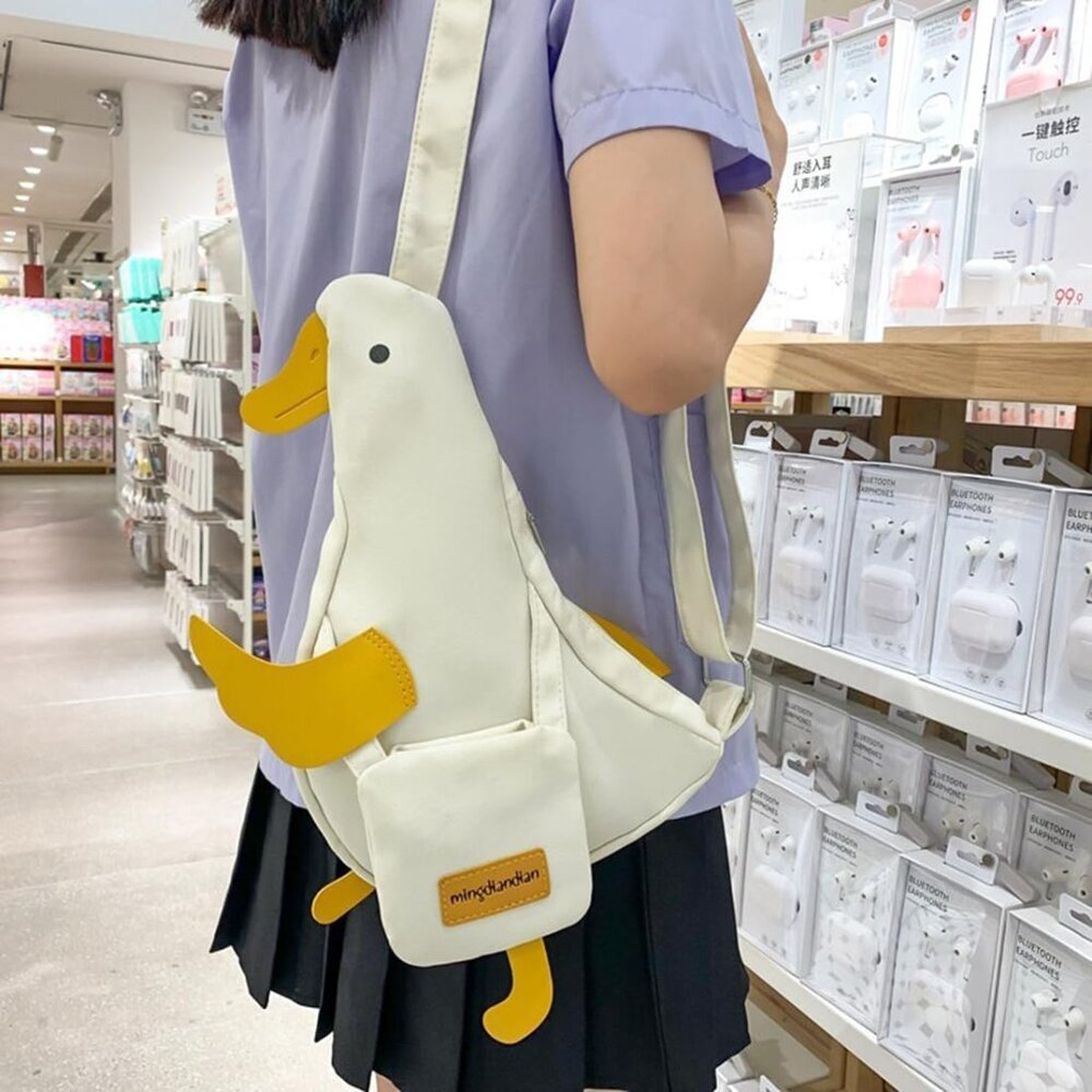Kawaii Purse, Cute Duck Crossbody Shoulder Bag, Novelty Messenger Purse for Wome - Picture 2 of 7